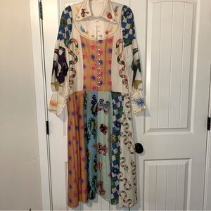 Unbranded Women’s Boho Chic Long Multi print Maxi Dress Sz Small